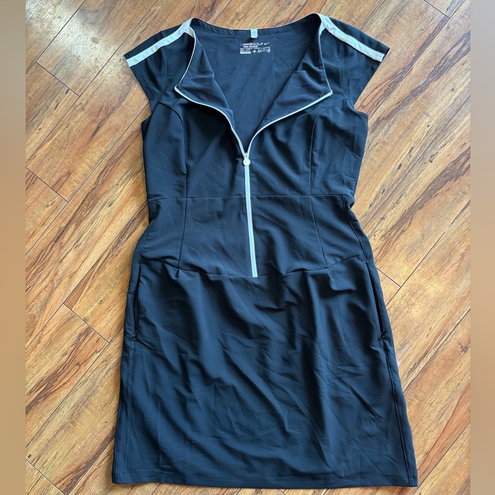 Nike Black Midi Dress with White Trim